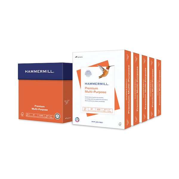 Premium Multipurpose Paper, 24lb, PK2500